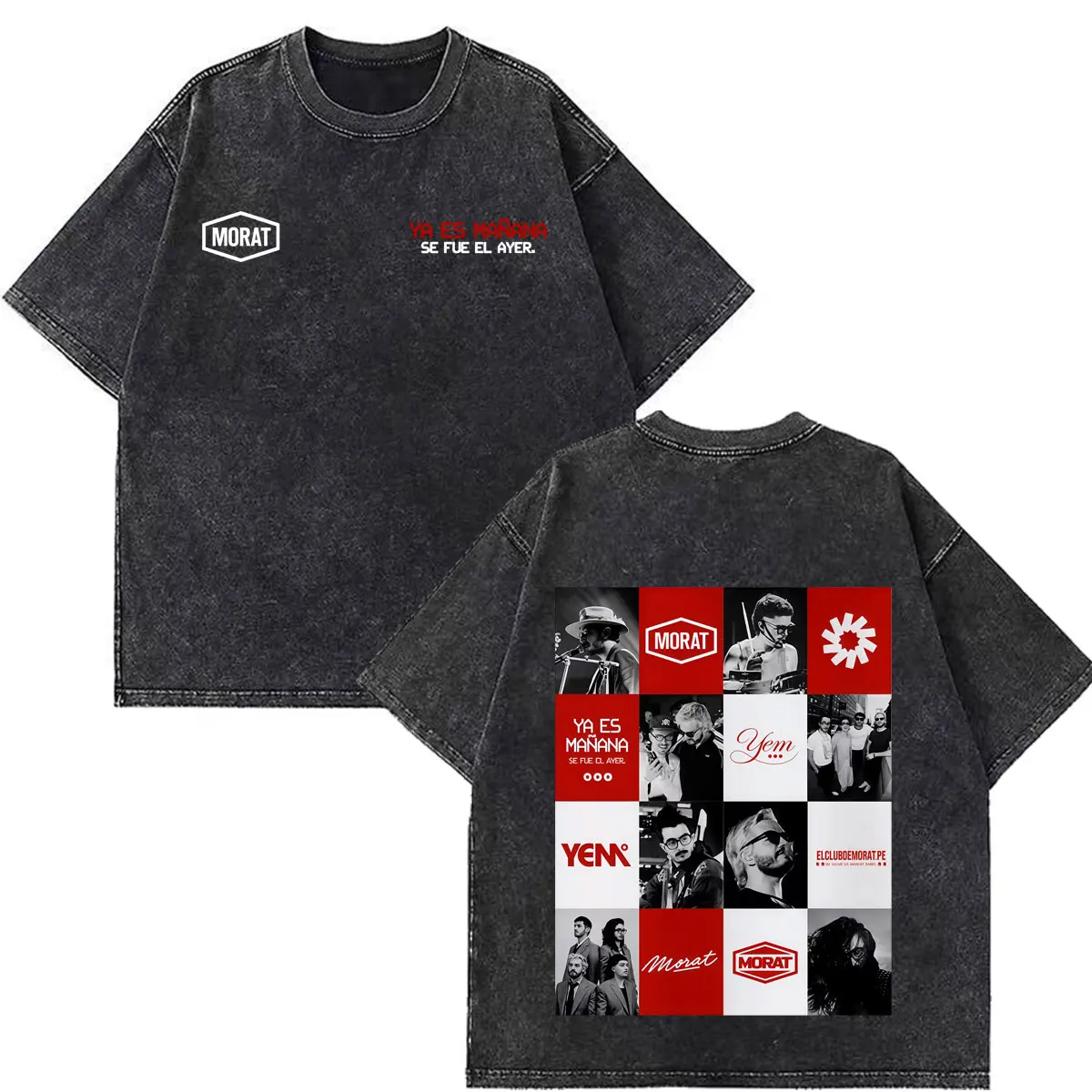 Morat Yem Se Fue El Ayer Y Ya Es Manana Tour 2026 Print T-shirts Men Women Aesthetic Trend Loose Cotton Vintage Washed T-shirts