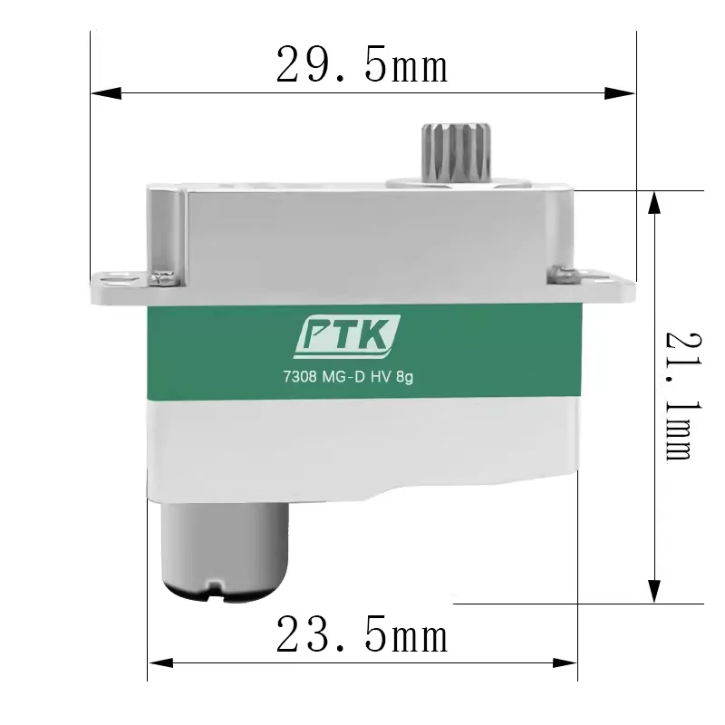 NEW PTK 7308MG-D planör DLG F3K yüksek hızlı tüm Metal dijital Mini direksiyon dişli 8g değiştirir KST X08