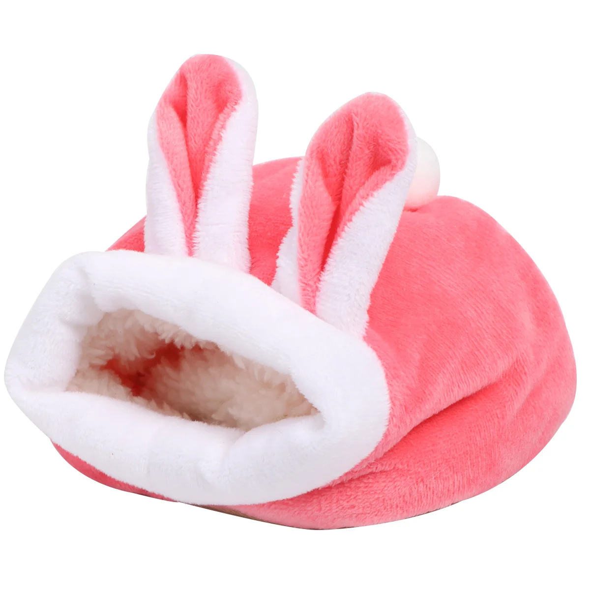 

Hedgehog Sleeping Bed Winter Warm Pet Hamster Nest Rabbit Shape Small Animal Warm Bed for Home Car Travel Hamster Nest