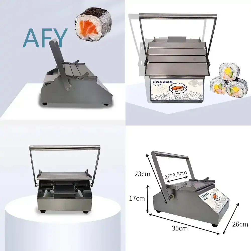 Commercial Square Sushi Roll Machine for Sushi Making Equipment All Stainless Steel Body Automatic Imitation Handmade Sushi