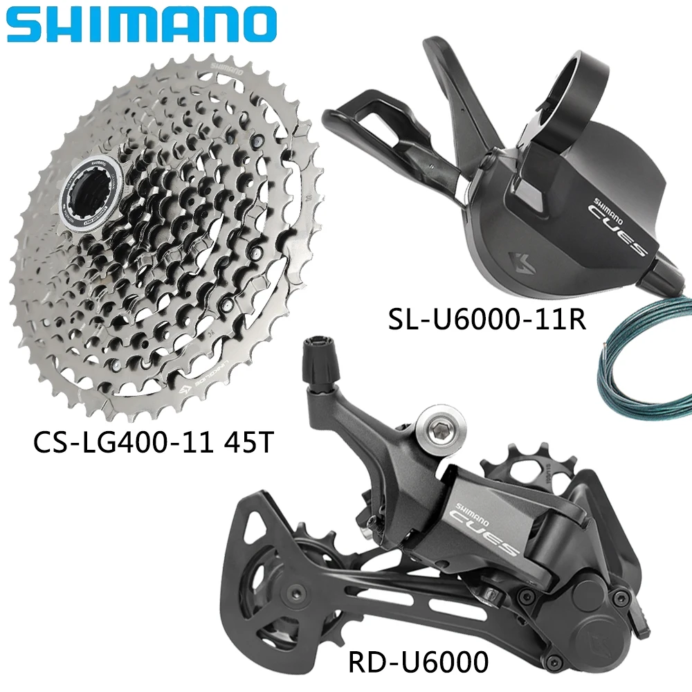 SHIMANO CUES U6000 11 Speed Derailleur Shift Lever RD-U6000 Rear Derailleur CS-LG400-11 45T/48T for Mountain Bike Original Parts