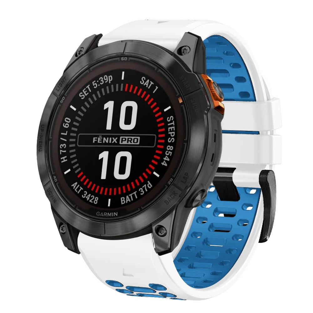 QuickFit 22 mm 26 mm atmungsaktives Sport-Silikonarmband für Garmin Fenix 7X 7 Pro 6X 6 5 5X Plus/Epix 2 47 mm 51 mm Armband-Uhrenarmbänder – Detail 2