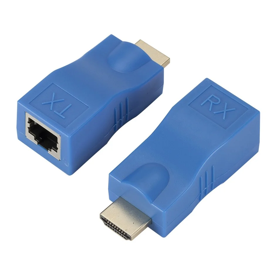 4k HDMI uyumlu genişletici RJ45 bağlantı noktaları LAN ağ HDMI uyumlu uzatma CAT5e / 6 hotUTP LAN Ethernet kablosu üzerinden 30m\'ye kadar