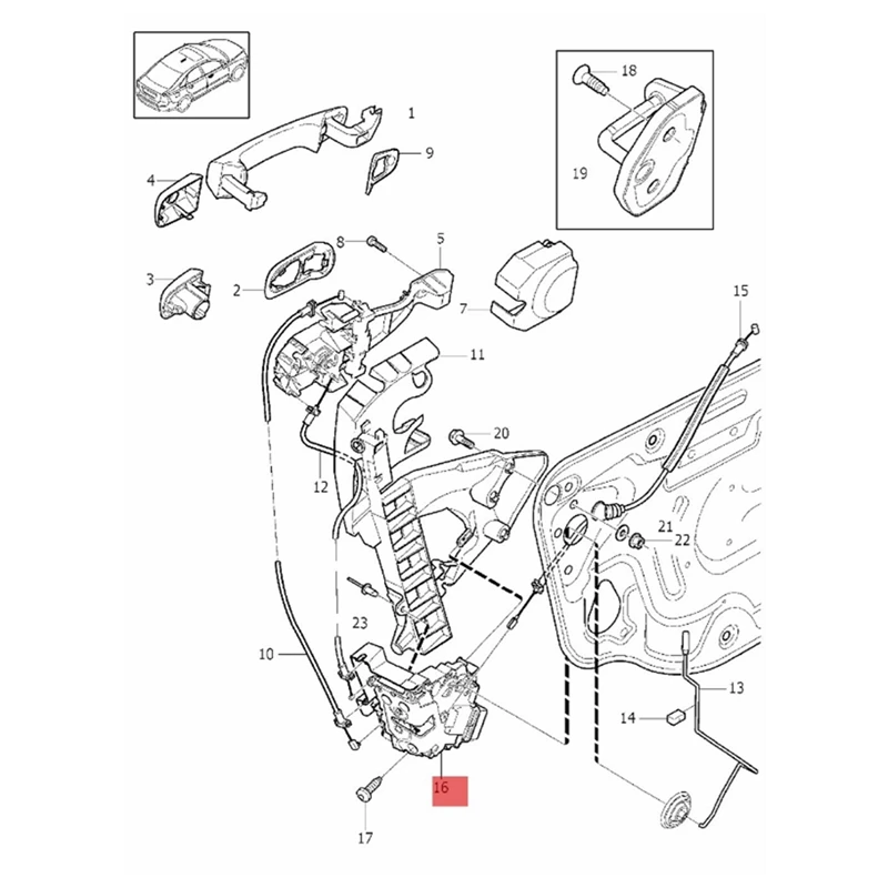 Lock Latch Actuator 31253657 For Volvo XC60 I 156 XC70 II 136 2008-2017 V50 S40 S80 C30 C70