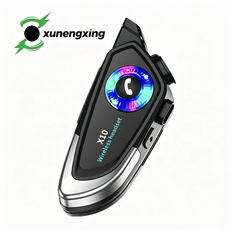 Motorcycle Helmet Bluetooth Headset Full Helmet Built-in Earphone Waterproof Long Standby Intercom For Delivery Rider Moto Ride