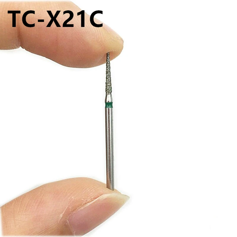 10pcs/set Dental Diamond Burs Drill Polishing Smoothing Whitening Coarse FG 1.6mm High Handpiece Tools TC-X21C