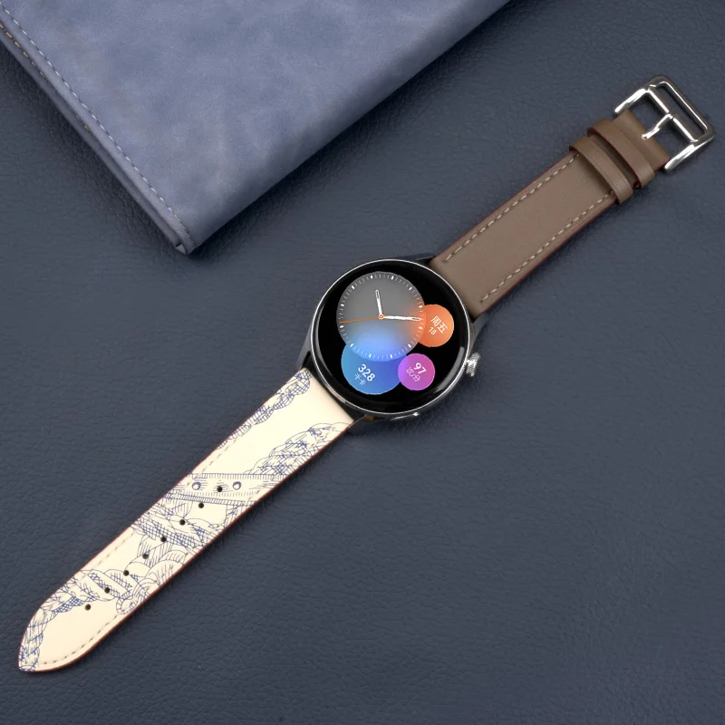 20mm 22mm Band For Samsung Galaxy Watch 4 3 classic 5 Pro active 2/Gear S3 Leather correa Bracelet Huawei watch GT 2 3 strap