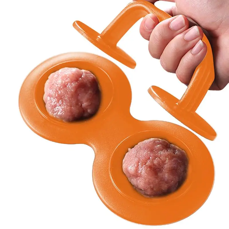 Burger Press Manual Pork Beef Burger Maker Mold 2 Cavity Non Stick Meat Patty Press Kitchen Aid Gadget For BBQ Baking Stuffed