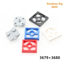 Rainbow Pig MOC 3679 3680 Turntable 2 x 2 Plate Compatible Assembled Particles Building Block Parts DIY Electric Toys Gift