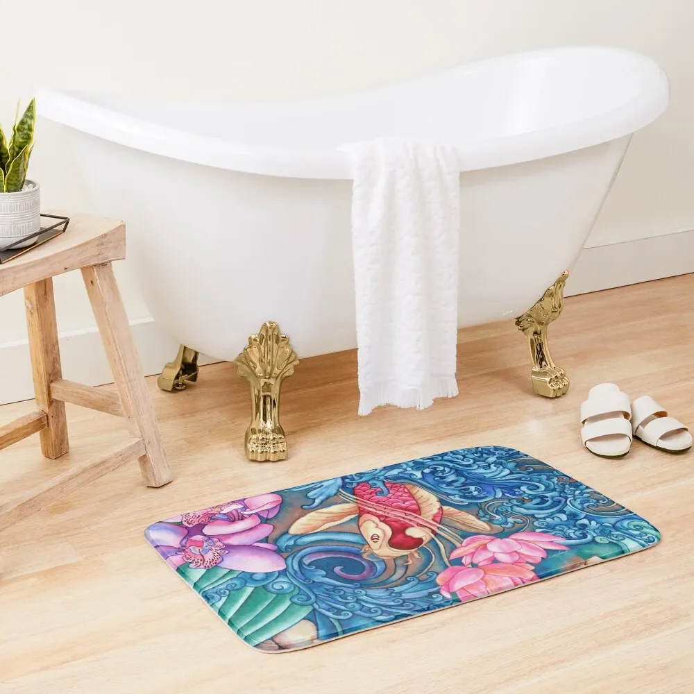 

Orchid Splash Bath Mat Bathroom Accessory Carpet For Shower Mat
