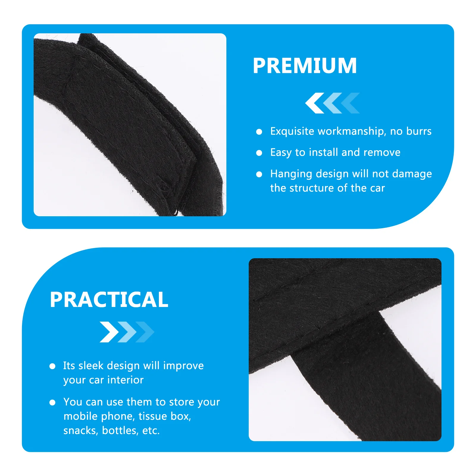 

2 шт. фетровый органайзер на заднее сиденье, прочный чехол для хранения, подвесное автокресло, аккуратный интерьер, закуски, бутылки для телефона, простая установка