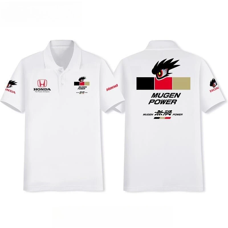 

Honda Men's and Women's POLO Shirt MUGEN Unlimited Lapel Short Sleeve Summer New Motorcycle Racing T-shirt Off-road Car