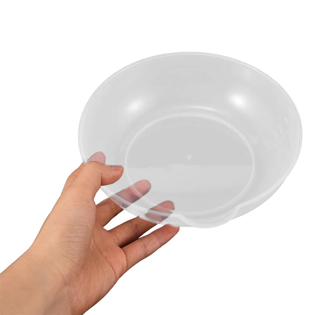 8Pcs Clear Plastic Weighing Tray Kitchen Scale Dish with Liquid Graduations Round Mouth Pour Spout for Baking Cooking Jewelry
