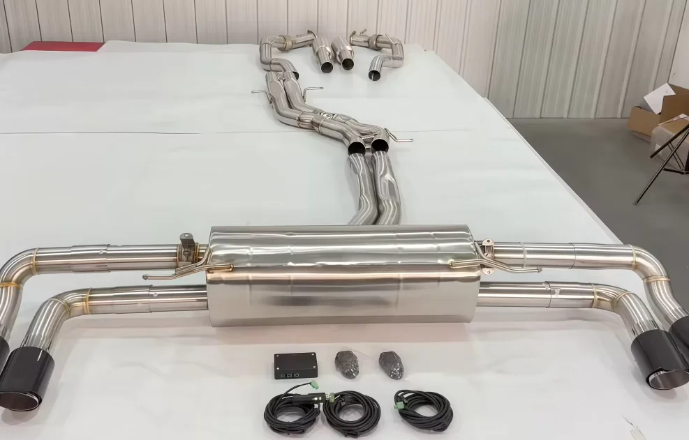 

Stainless Steel Exhaust Pipes 4.0T for RSQ8 (Front, Middle, and Rear Sections) with Valves Automotive Exhaust System Parts