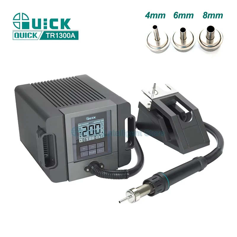 Oryginalna stacja lutownicza QUICK TR1300A na gorące powietrze 1300W inteligentna stacja do rozlutowywania termostatyczne spawanie gorącym pistoletem