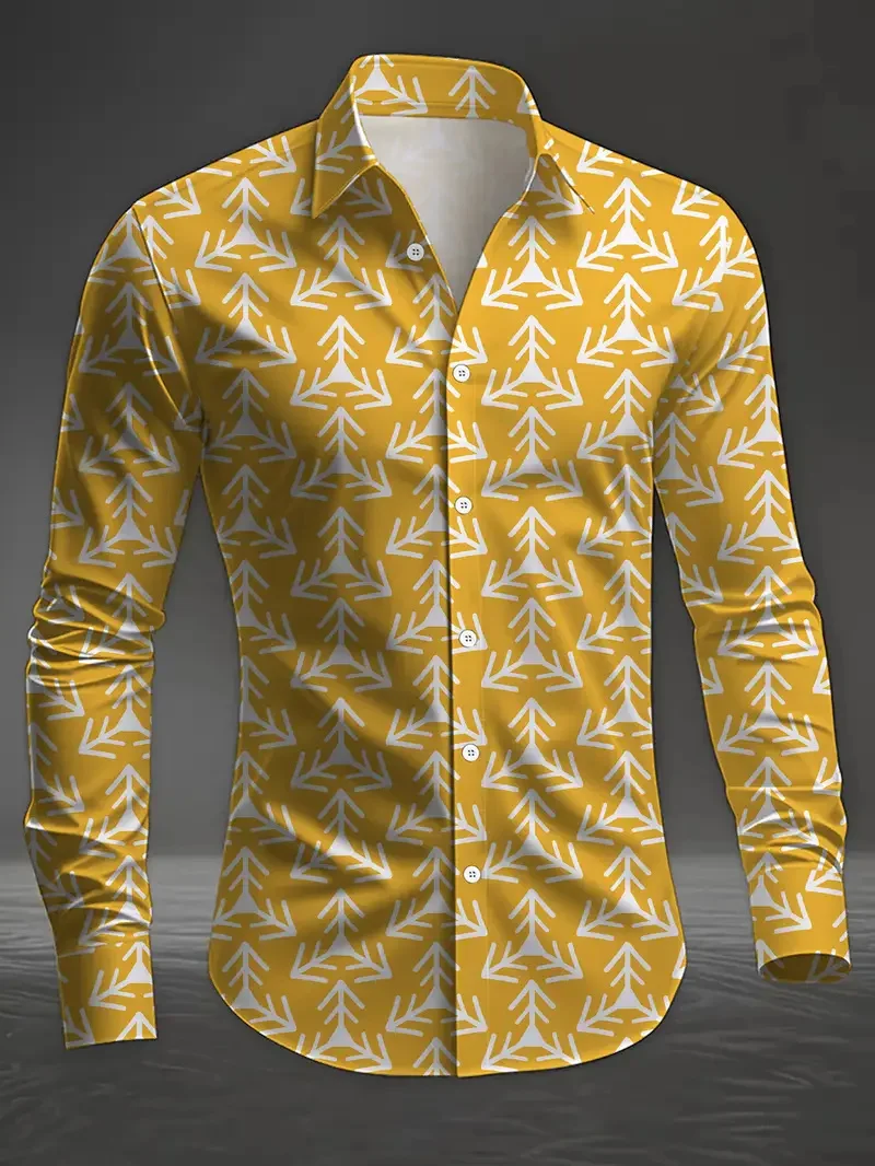 

Fashionable Men's Music Rune Long Sleeve Button Shirt 3D Skull Printed Costume | Vibrant Pattern Shirt