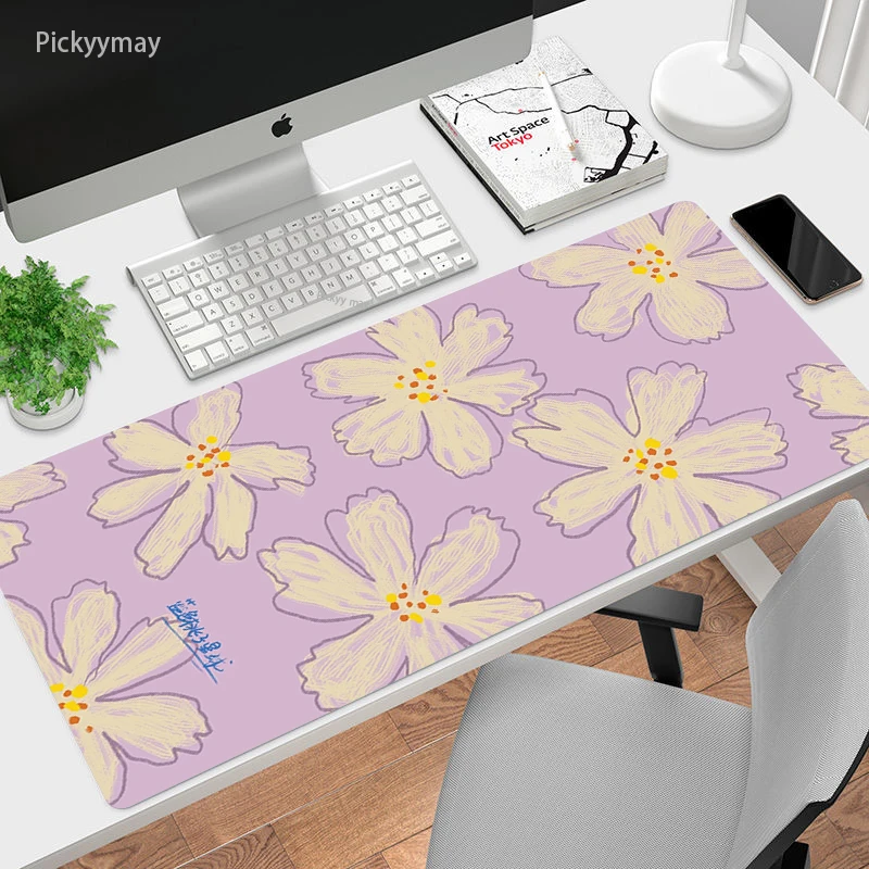 Cute Mouse Pad Large Pink Gaming Mouse Mat Kawaii Mousepad Gamer 900x400 Rubber Keyboard Sweet  Desk Play Mats Table Carpet LOL