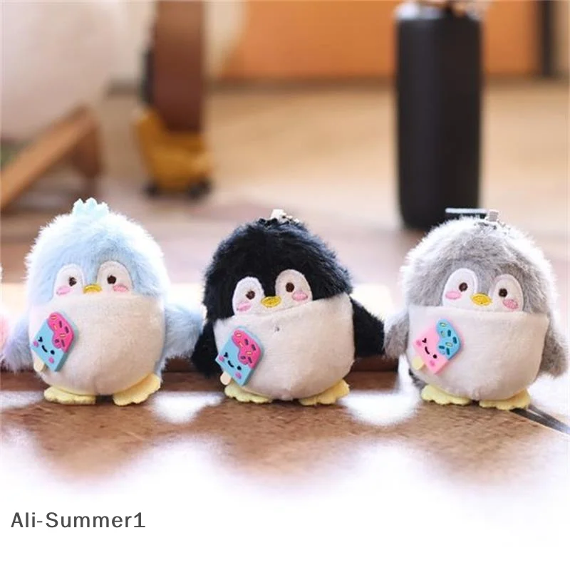 Cute Cartoon Penguin Animal Plush Doll Stuffed Toys Keychain Bag Pendant Creative Backpack Hanging Ornament Gift Ragdoll Keyring