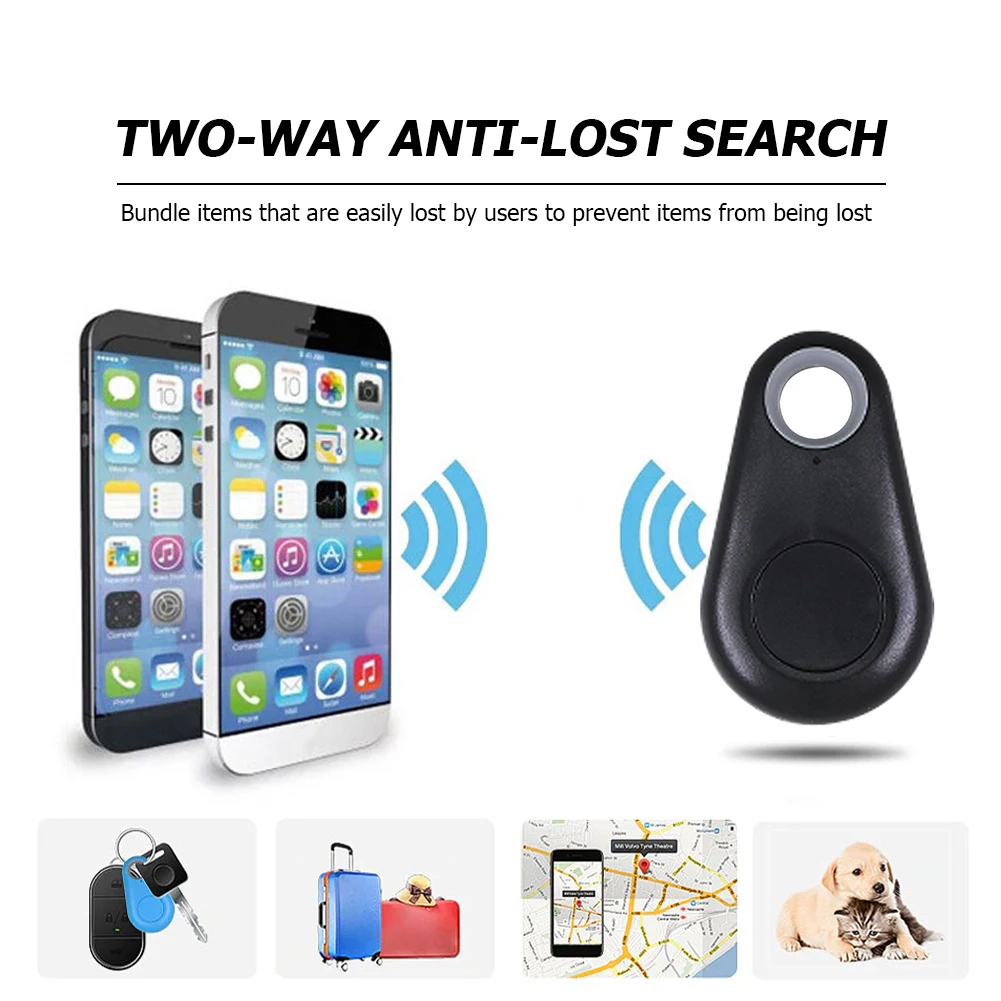 Key Finder Locator Anti Lost Alarm Bluetooth-compatible Smart GPS Tracker for Pets Dog Child Key Wallet Anti-Lost Alarm Finder