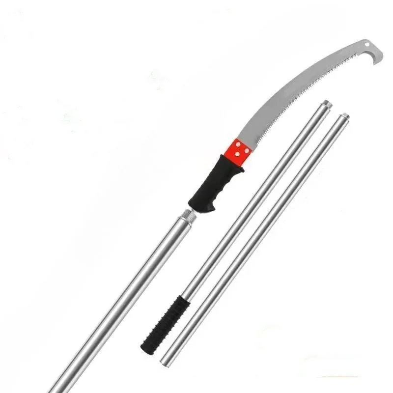 Stainless Steel High-branch Saw Garden Pruning Tools  Extended Rod Detachable Anti-slip Handle Branch Pruning Tools