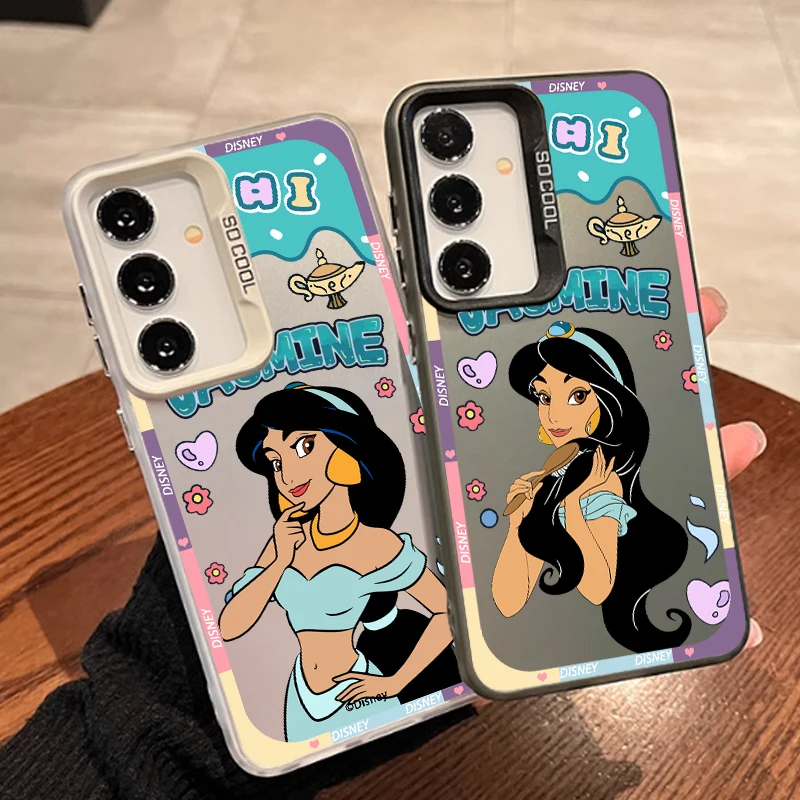 

Disney Jasmine Princess For Samsung Galaxy S24 S23 S22 S21 S20 Note 20 Ultra Plus FE 5G Colorful Silver Mobile Funda Phone Case
