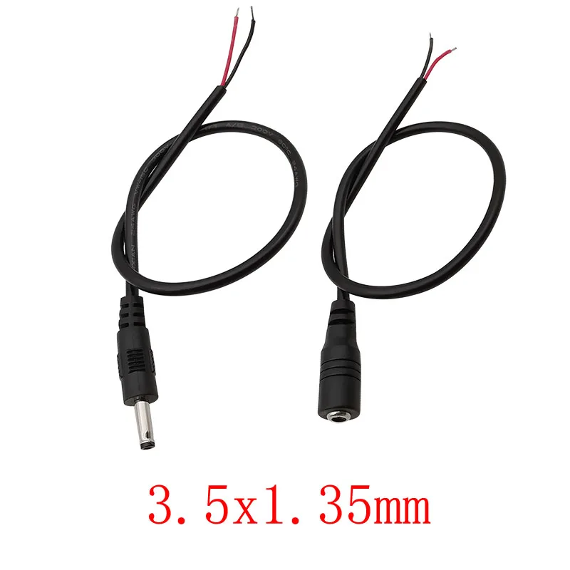 3,5 mm x 1,35 mm DC Męska wtyczka żeńska Złącze kabla 3,5 x 1,35 mm Wtyczki Jack Przedłużacz do taśmy LED