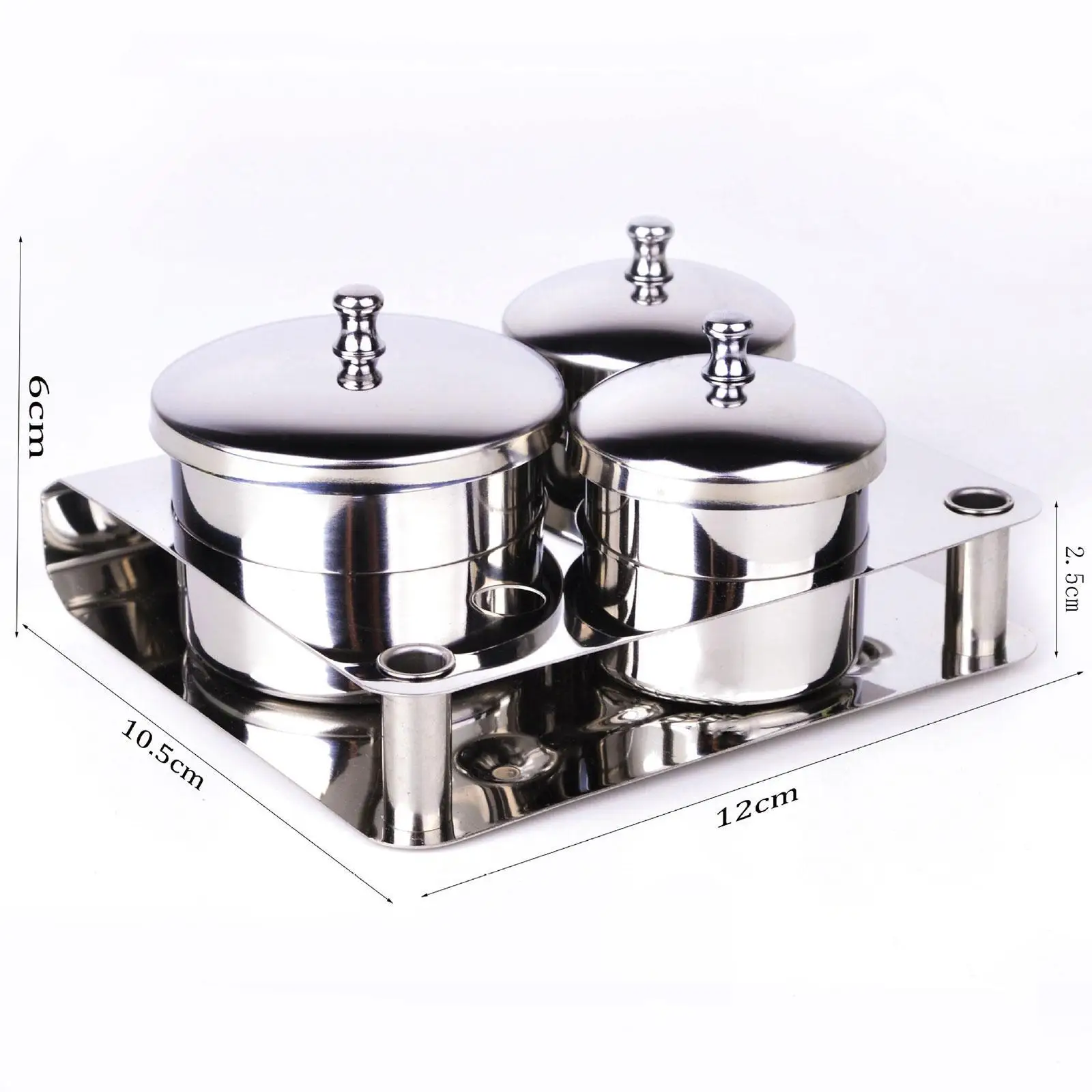 3x Piatto Dappen per unghie Piatto Dappen in polvere liquida acrilica per monomero del salone di bellezza