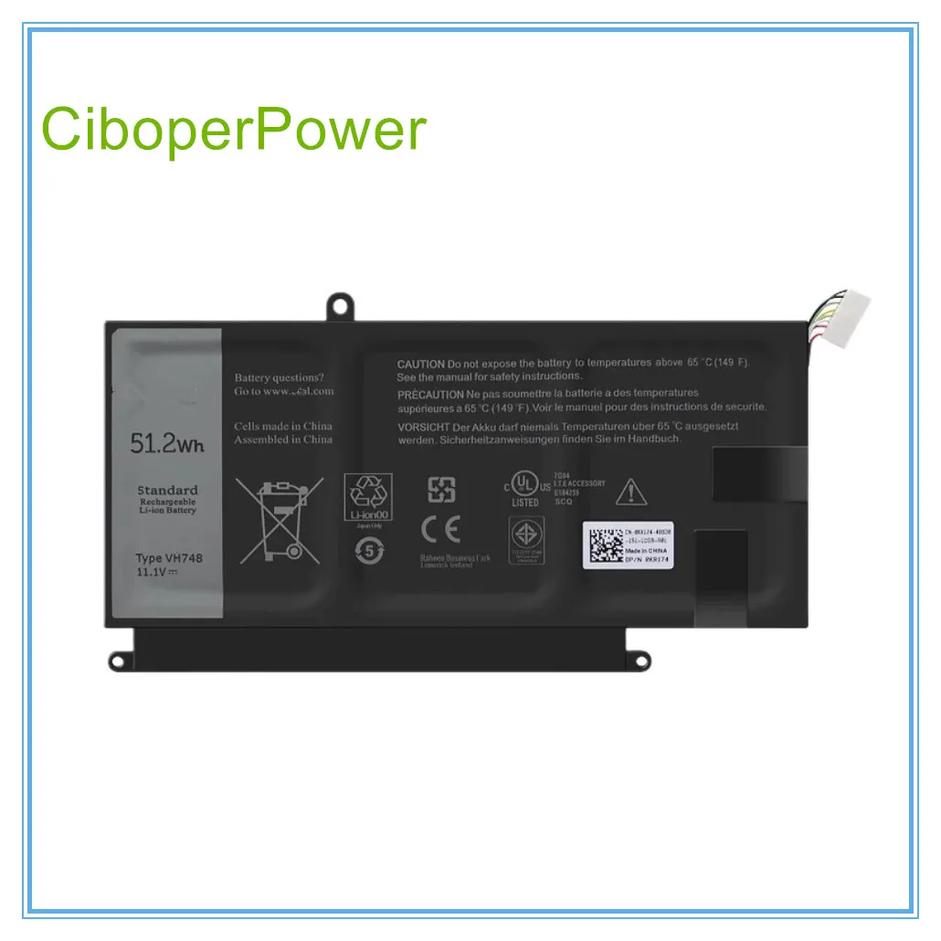 

НОВЫЙ аккумулятор для ноутбука VH748 для серии 14, 549, 5460, 5470, 5560, Ins14zD-3526 V5460D-1308 V5460R-2526 V5460D-2628