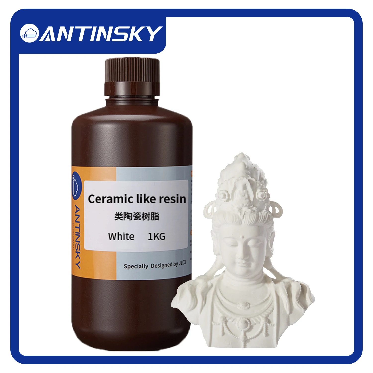 Antinsky Ceramic Like Resin 290°C heat resistance for DLP LCD Resin 3D Printer 405nm 1kg