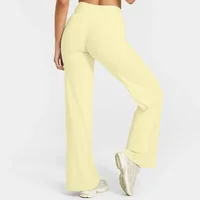 STOUREG pantalon de Sport pantalon à jambe droite tissu beurre Ultra doux pantalon de Yoga taille moyenne femme GYM sensation nue Pilates course 6