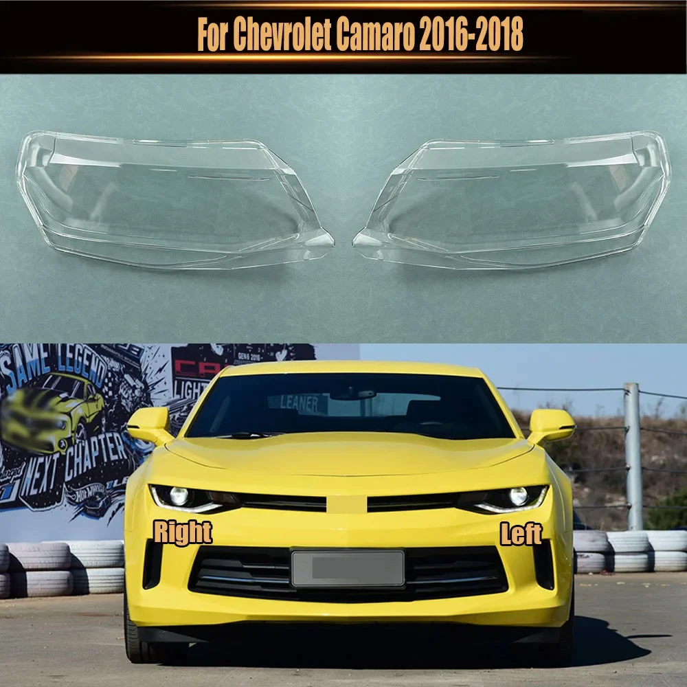 

For Chevrolet Camaro 2016 2017 2018 Car Accessories Headlamp Cove Headlight Shell Transparent Lampshade Lens Plexiglass