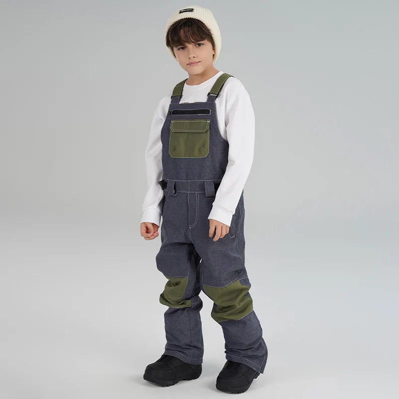 

New Ski Pants Winter Thermal Waterproof Windproof Outdoor Snowboard Sports Breathable Boys Girls Wear Resistant Skiing Overalls
