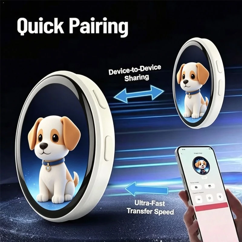 Smart HD Touch Screen Electronic Badge with Video and GIF Display for Backpack Anime Cosplay Conference Portable Unique Gift