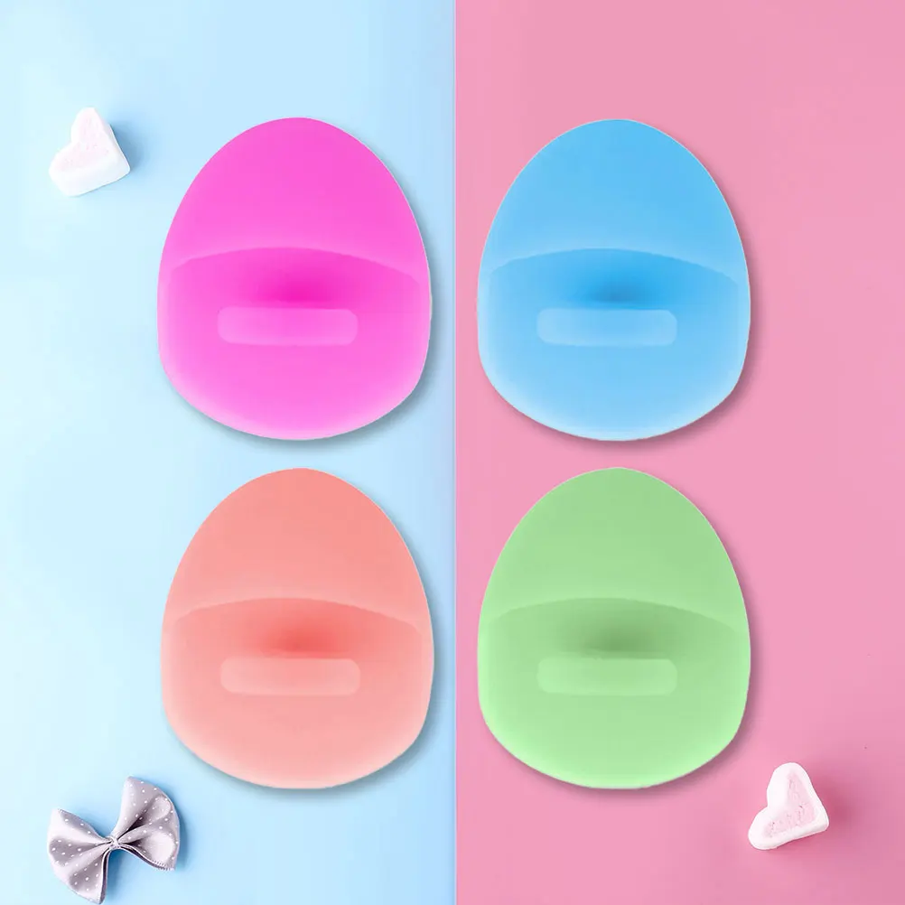 2Pcs Facial Cleansing Brush Silicone Handheld Deep Cleanser Skin Massage Tool Pore Exfoliator Face Washer