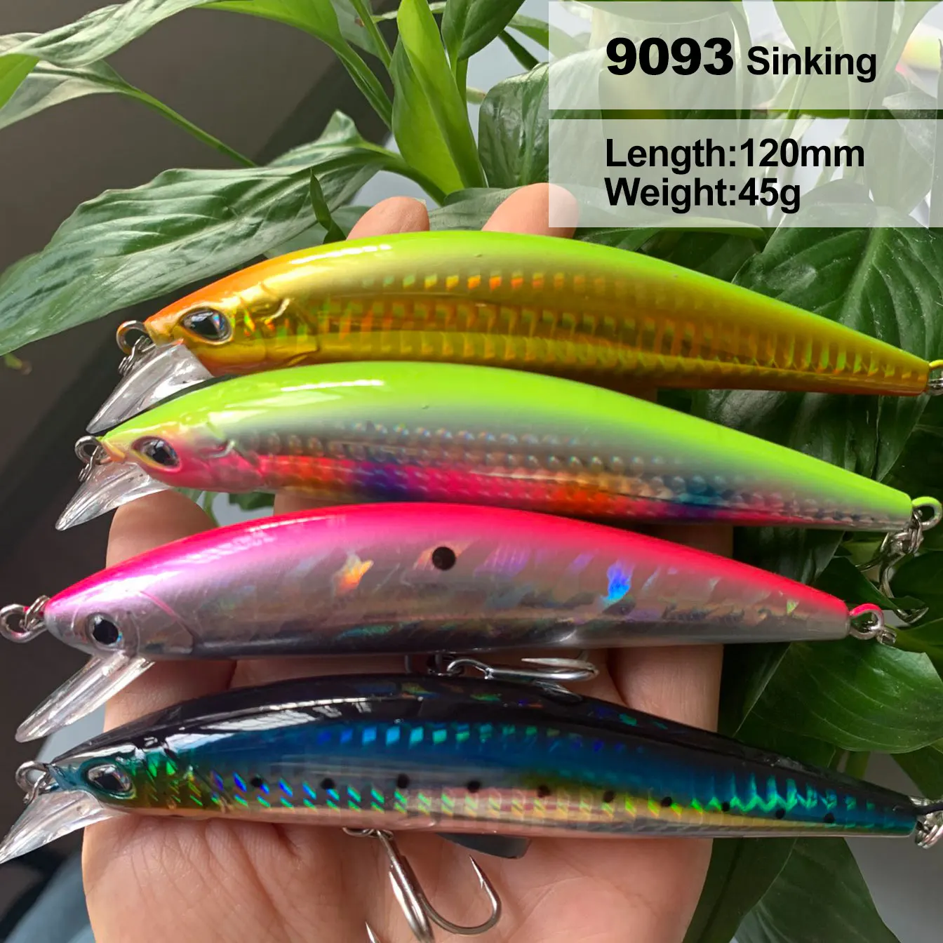 

Heavyweight Sinking Minnow Fishing Lures 120mm 45g Long Casting Artificial Hard Bait Trout Sea Bass Wobbler Pike Pesca Equipment