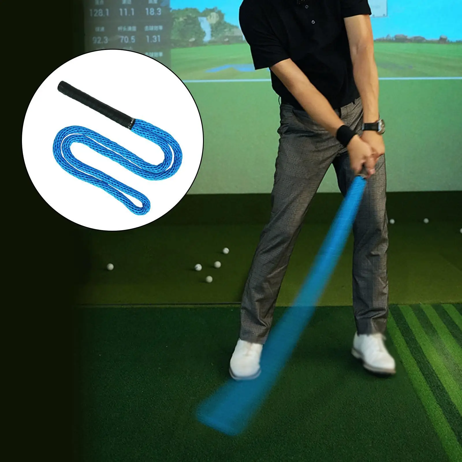 Golf Swing Training Rope Practice Comfortable Grip Improve Swing Speed, Lagging,