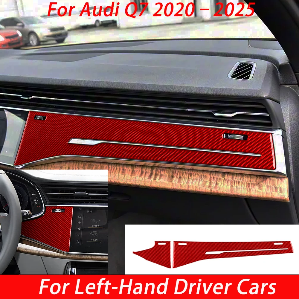 For Audi Q7 2020--2025 Carbon Fiber Centre console screen panelCar Interiors Accessories Modification Decoration Gift Stickers