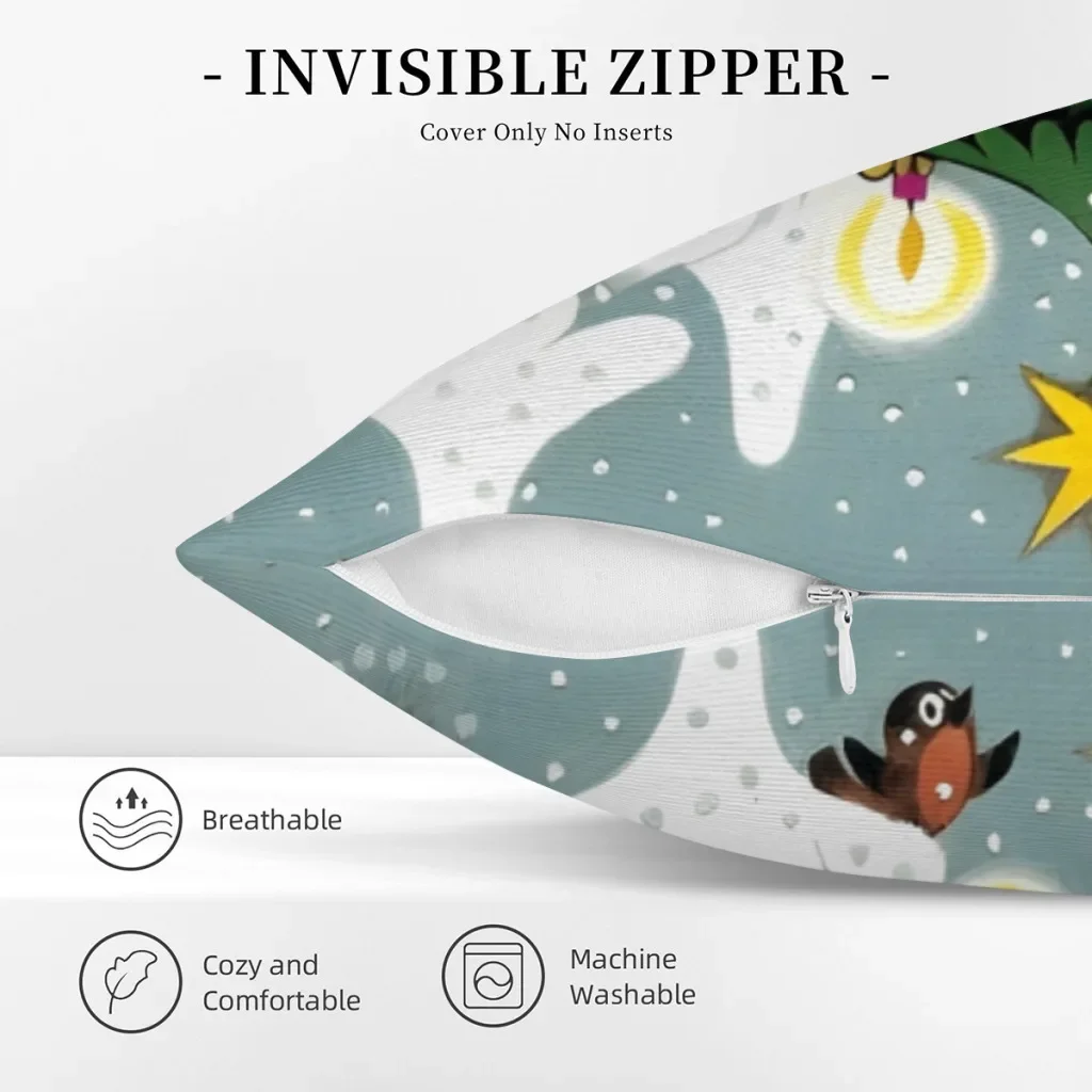 Snow Krtek The Little Mole Throw Pillow Case zaino da giardino Cojines Kawaii Printed Hug federa Decor