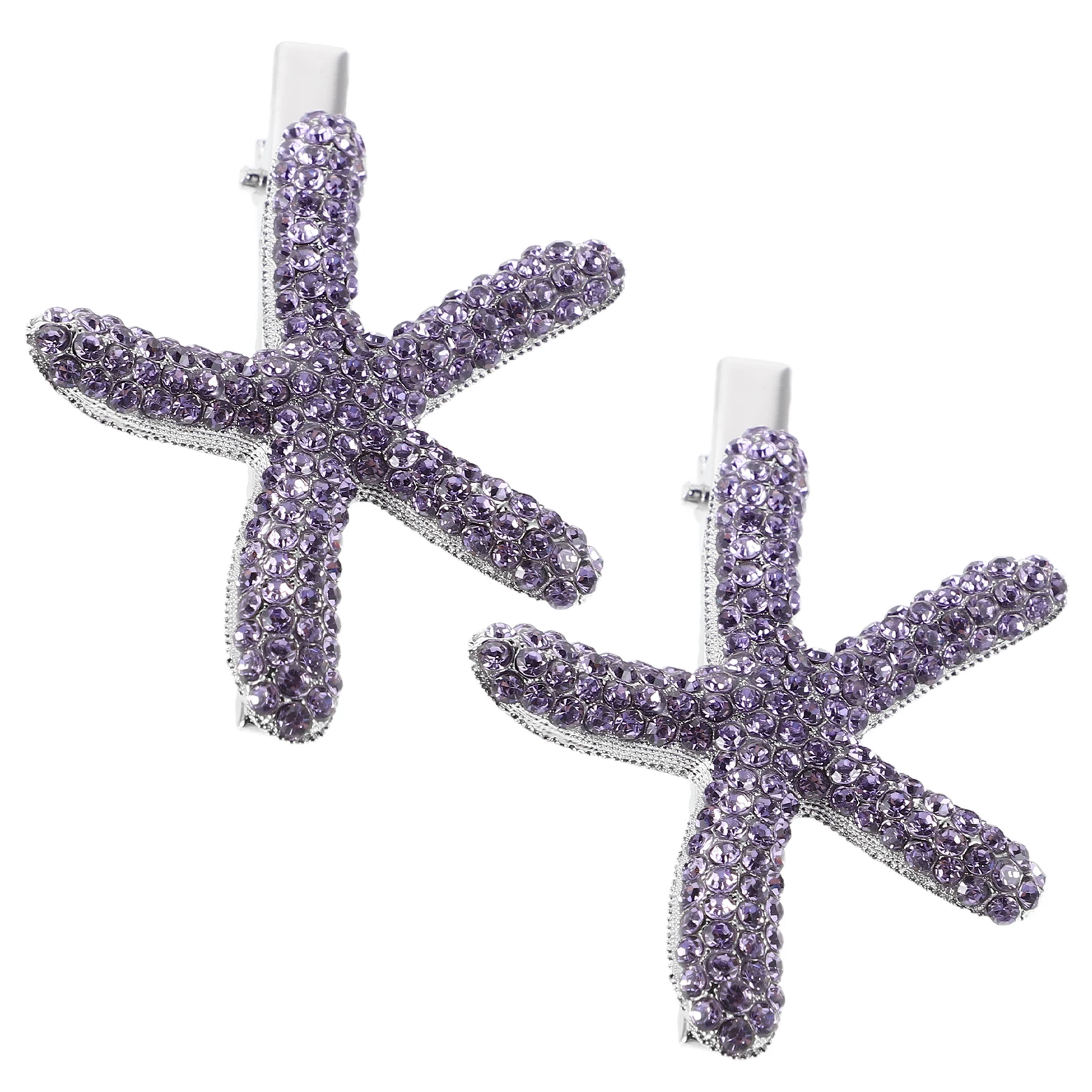 

2pcs Hair Clips for Women Unique Sparkling Rhinestone Hairpins Secure Grip Lightweight Zinc Alloy