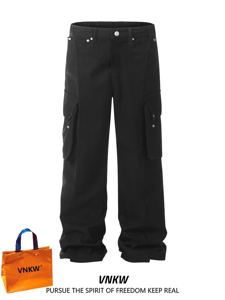 

Мужские летние тонкие брюки Bla American Sle в стиле High Street, свободные прямые брюки для молодежи, повседневная одежда