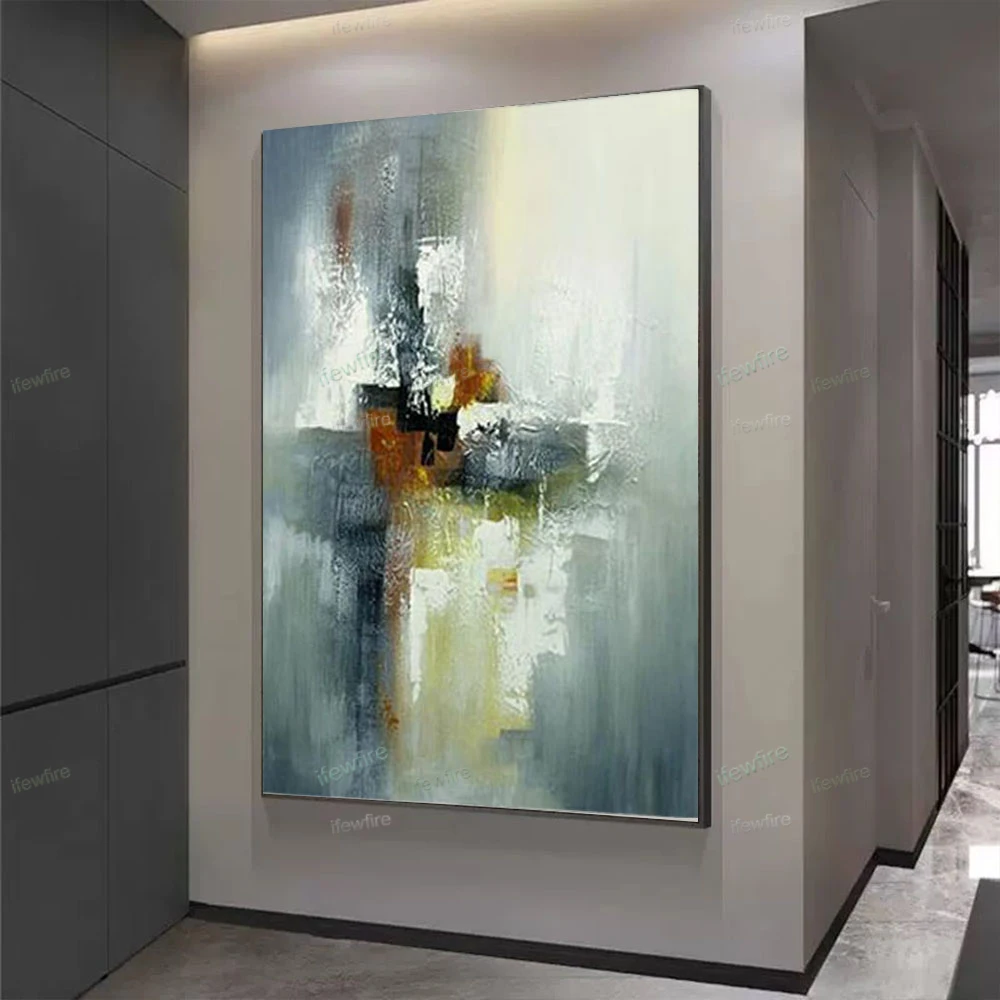Abstract Knife Sea Boat picture Handmade landscape Oil Painting On Canvas Large Size Wall art Paintings Decor Living Room porch