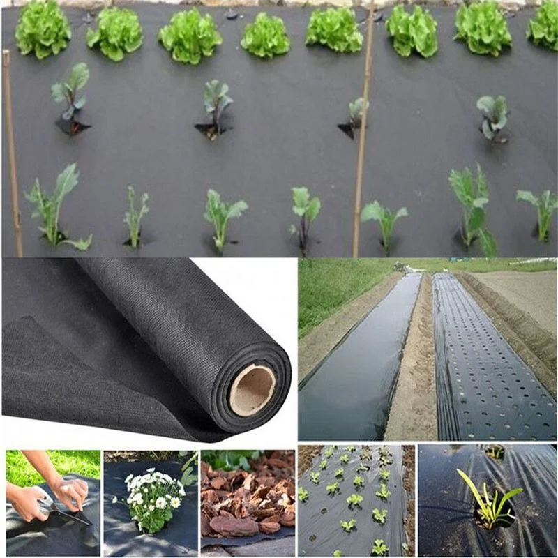 10m/20m Non-woven Black Non-woven Fabric Breathable Geotextile Anti-aging Gardening Fabric Weed-proof Cloth Weeding Cloth