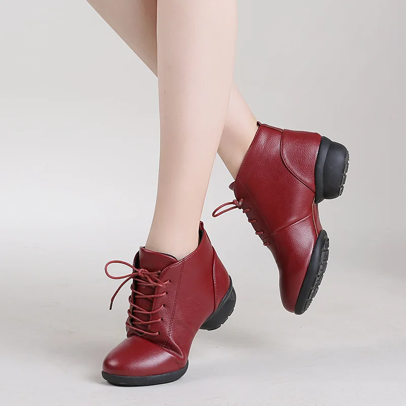 Women Jazz Dancing Shoes Woman's Dance Sneakers Female Black Red Ladies Modern Ballroom Girl's Sports Shoes Size 34-42