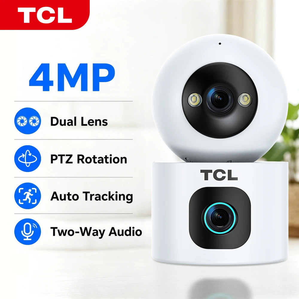 tcl-4mp-hd-ipカメラ-デュアルレンズ-ベビーモニター-5倍ズーム-カラーナイトビジョン-人感自動追跡-双方向音声-スマートホームカメラ