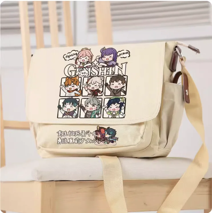 

Anime Genshin Impact Hutao Yae Miko Crossbody Canvas Bags School Bag Unisex Messenger Bag Fashion Shoulder Bag 1946