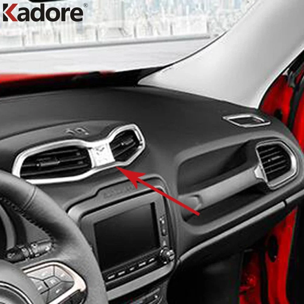 Décorations D'intérieur De Voiture Pour Jeep Pour Renegade 2016 2017 2018 2019 2020 2021 2022 Voiture Lève-vitre Bouton Panneau Décoration Couverture Garniture ( Couleur : Aspect fibre de carbone