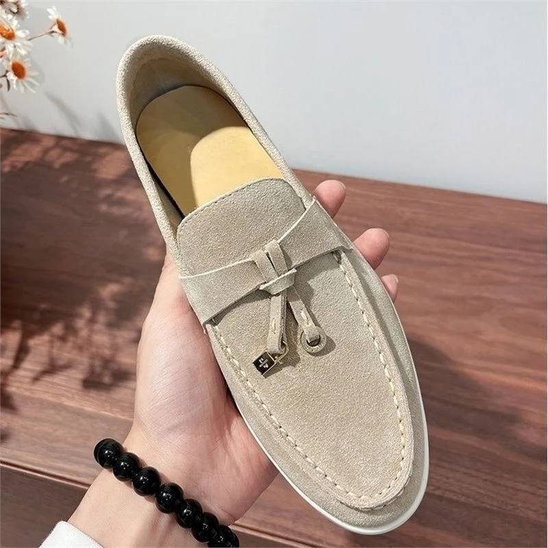 المتسكعون 2026 الربيع والخريف الرجال مسطحة القاع دواسة واحدة كسول أحذية حذاء فردي غير رسمي الرجعية أحذية من الجلد الصغيرة #2