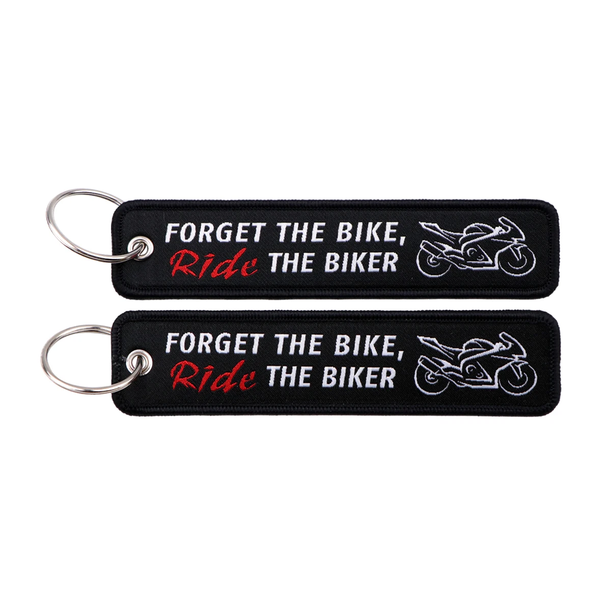 1 Stück „No Risk No Fun“ Lustige Sprüche Serie Stickerei Schlüsselanhänger Rucksack Schlüsselanhänger Motorrad Schlüsselanhänger Schlüsselringe Zubehör Geschenke
