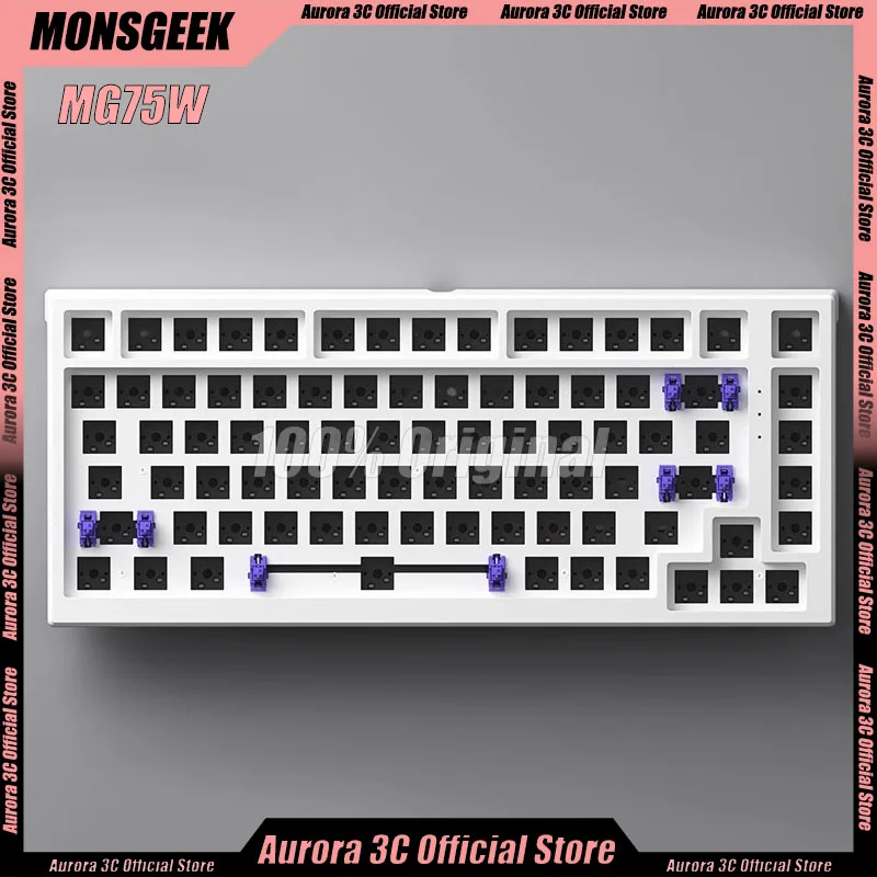 

Monsgeek MG75W Mechanical Keyboards Kit Wireless Bluetooth Keyboard Shell 2mode 2.4g/Wired Hot-Swap Custom Gaming Keyboard Kits