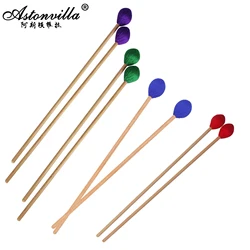 1 Pair Marimba Mallets With Beech Handle Professional Glockenspiel Xylophone Drumsticks Percussion Accessories